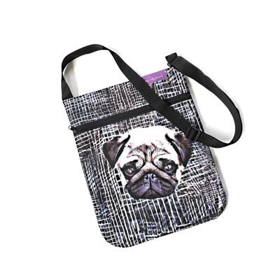 Borsa A Tracolla Mops En Toile Linea Joy Bertoni