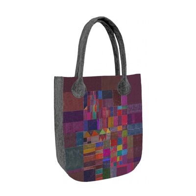 Bolso Shopper Mosaico En Feltro Linea City Bertoni