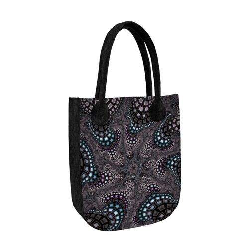 Borsa Shopper Octopus In Feltro Antracite Linea City Bertoni