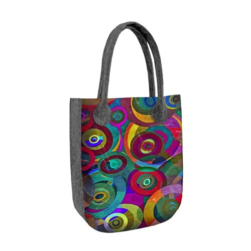 Borsa Shopper Orbit In Feltro Linea City Bertoni