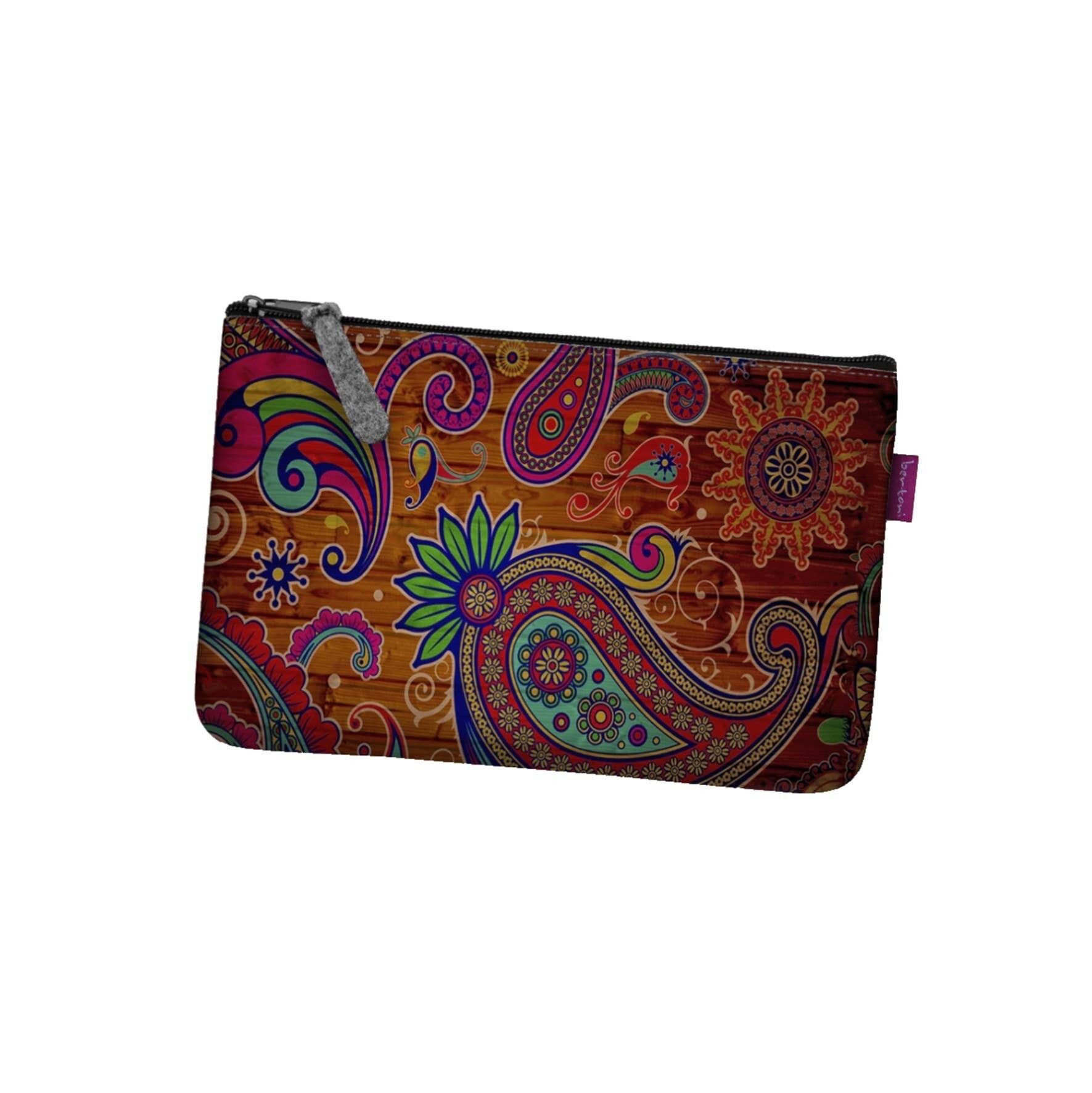 Pochette Orient In Feltro Grigio Linea Tasca Bertoni