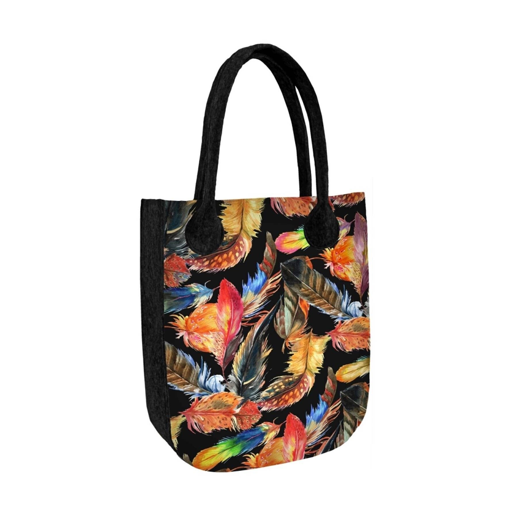 Umhängetasche Plume aus Filz City Anthrazit Linie Bertoni