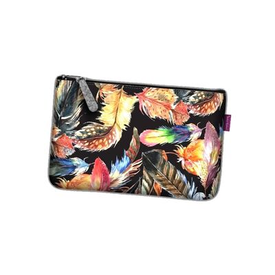 Plume Pochette aus grauem Filz Taschenlinie Bertoni