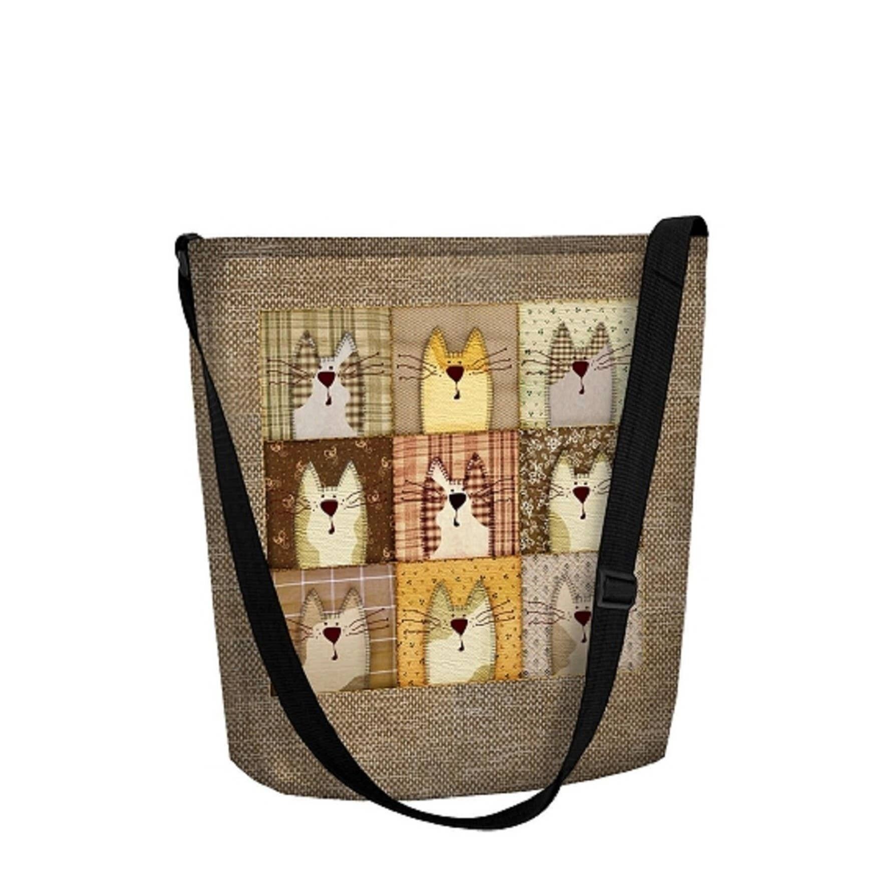Prexo Borsa A Tracolla Beige En Feltro Grigio Della Linea Funky Bertoni