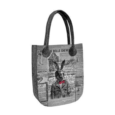 Borsa Shopper Coniglio In Feltro Linea City Bertoni