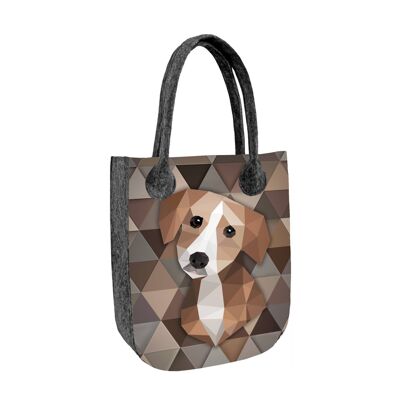 Borsa Shopper Snoopie In Feltro Linea City Bertoni