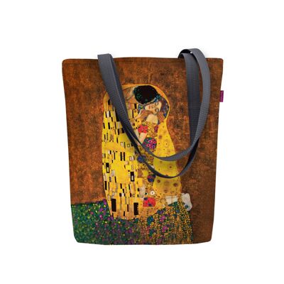 Klimt The Kiss Borsa A Spalla In Canvas Linea Sunny Bertoni
