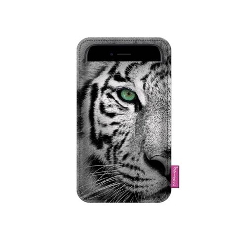 Tiger Smartphone Case In Grey Felt Bertoni