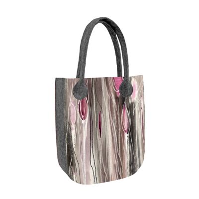 Borsa Shopper Tulipani In Feltro Linea City Bertoni