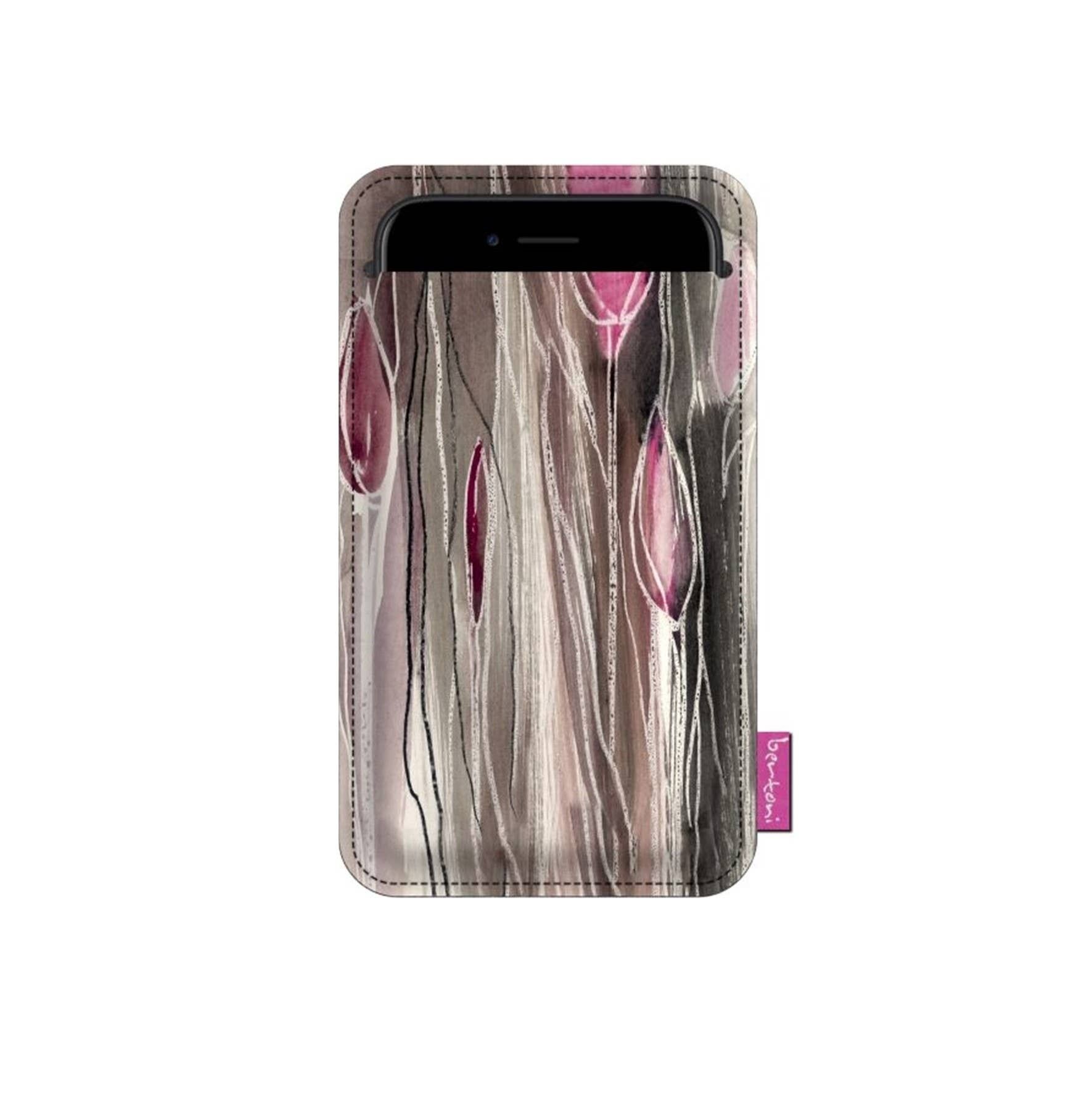 Custodia Smartphone-Tulpen in Feltro Grigio Bertoni