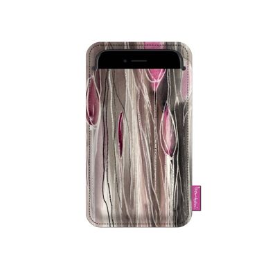 Custodia Smartphone Tulips In Feltro Grigio Bertoni