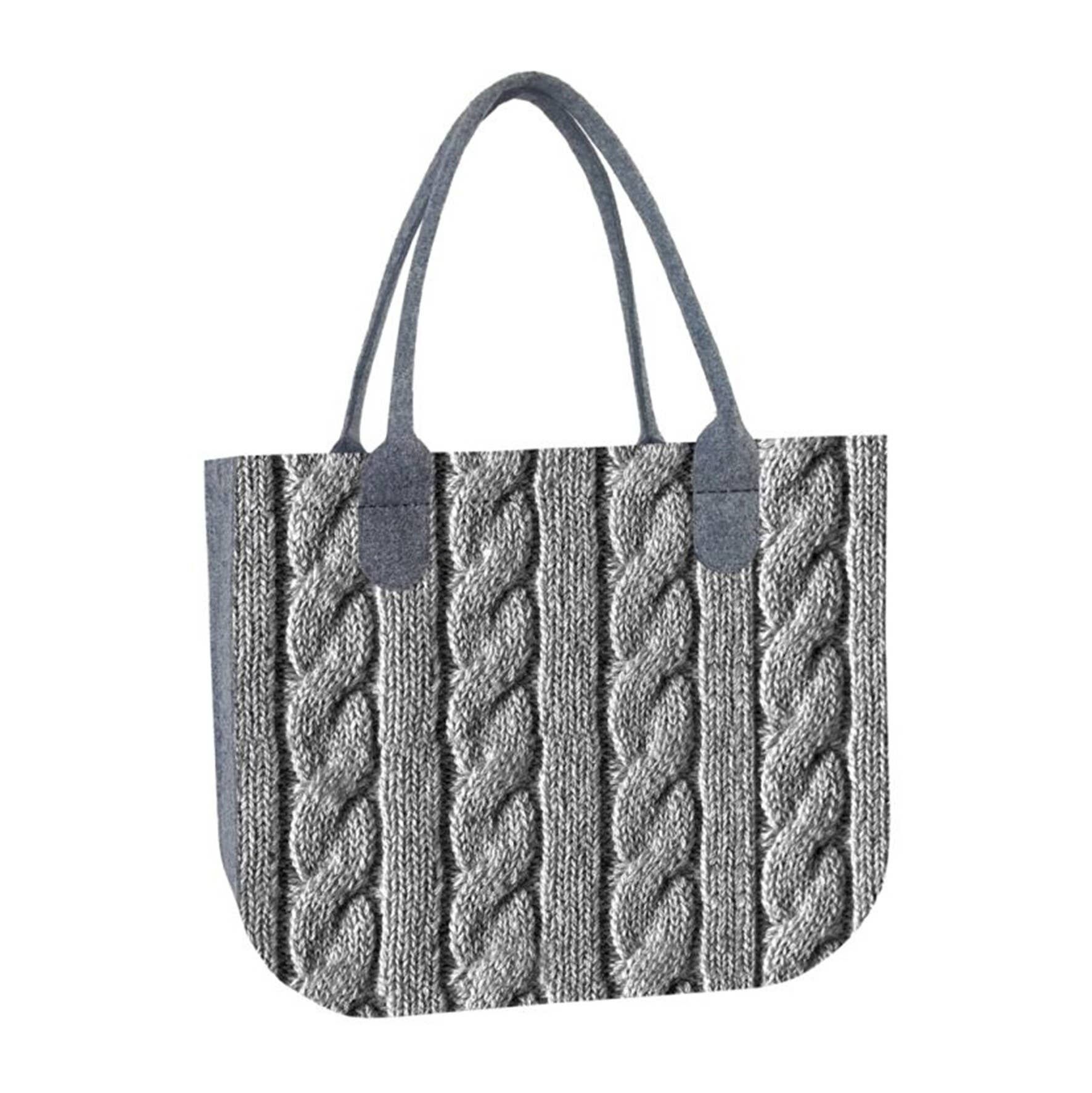 Bolso de hombro Warkocz en fieltro Lady XL Line Bertoni