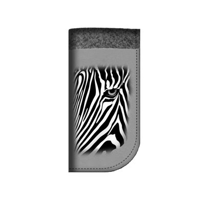Portaocchiali Zebra In Feltro Grigio Bertoni