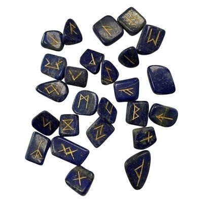 Conjunto de runas con bolsa, 1-2 cm, lapislázuli