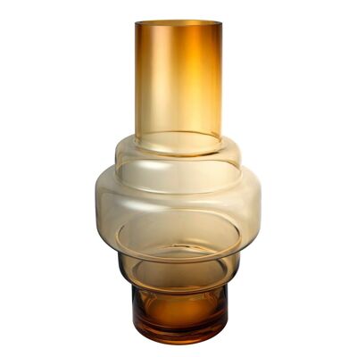 XXL-Vase im Retro-Stil, dickes Braunglas: TYLER 46AM