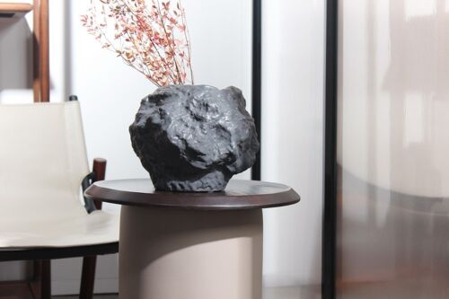 Ceramic vase w. look of rock, trendy natural design. CHU20ZW