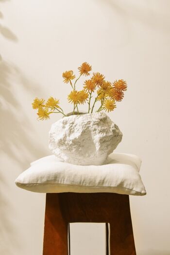 Vase en céramique w. look rock, design naturel tendance.CHU20WH 1