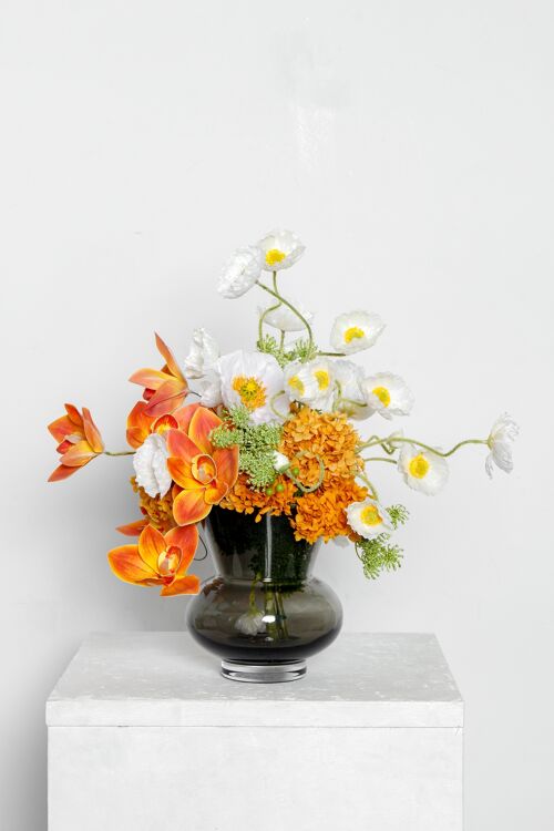 classy luxury thick glass vase of modern classic ROCHA 30GR