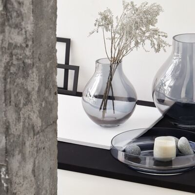 Grand vase en verre de luxe de forme bulbe, ENVIE 36SI