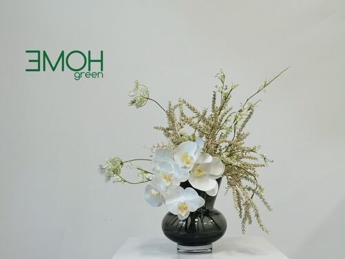 luxury modern classic vase, heavy glass, ROC 18GR
