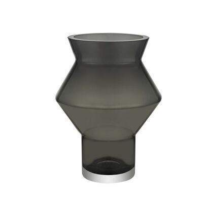 moderne eckige runde Vase, luxuriöses dickes Glas: CUZCO 23GR