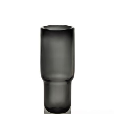 Schlanke moderne Vase, dickes Glas, grau, UDINE 32gr