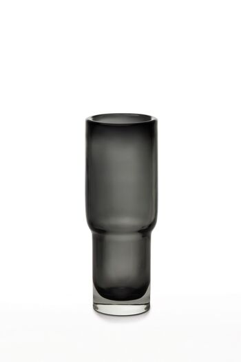 Vase fin moderne, verre épais, gris, UDINE 32gr