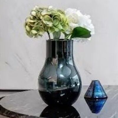 TOPseller modern classic, inkt blue, glass vase DAVOS