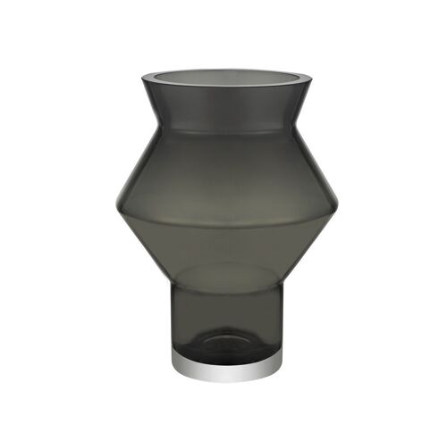 trendy luxury design vase, dark gray glass: CUZCO 28gr