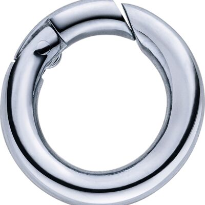 Glamour - anneau à ressort 15 mm en acier inoxydable poli