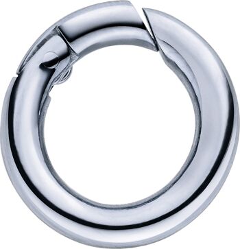 Glamour - anneau à ressort 15 mm en acier inoxydable poli 1
