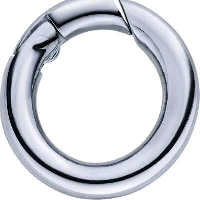 Glamour - anello a molla 15mm in acciaio inossidabile lucidato