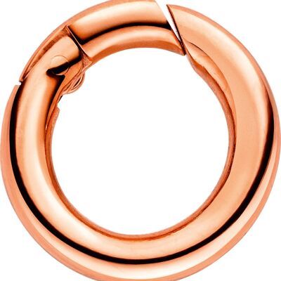 Glamour - anillo de resorte de 15 mm de acero inoxidable pulido - rosado