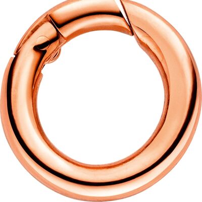 Glamour - anello a molla 15mm in acciaio inossidabile lucido - rosé