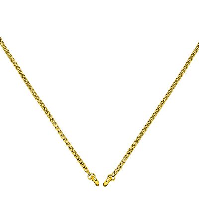 Glamour - collar trenzado 45cm acero inoxidable - oro