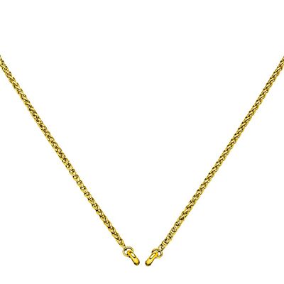 Glamour - collar trenzado 45cm acero inoxidable - oro