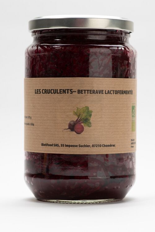 Betterave bio lactofermentée - 670g/ Fermented organic beet root
