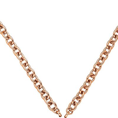 Glamor - round anchor chain 45cm stainless steel - rosé