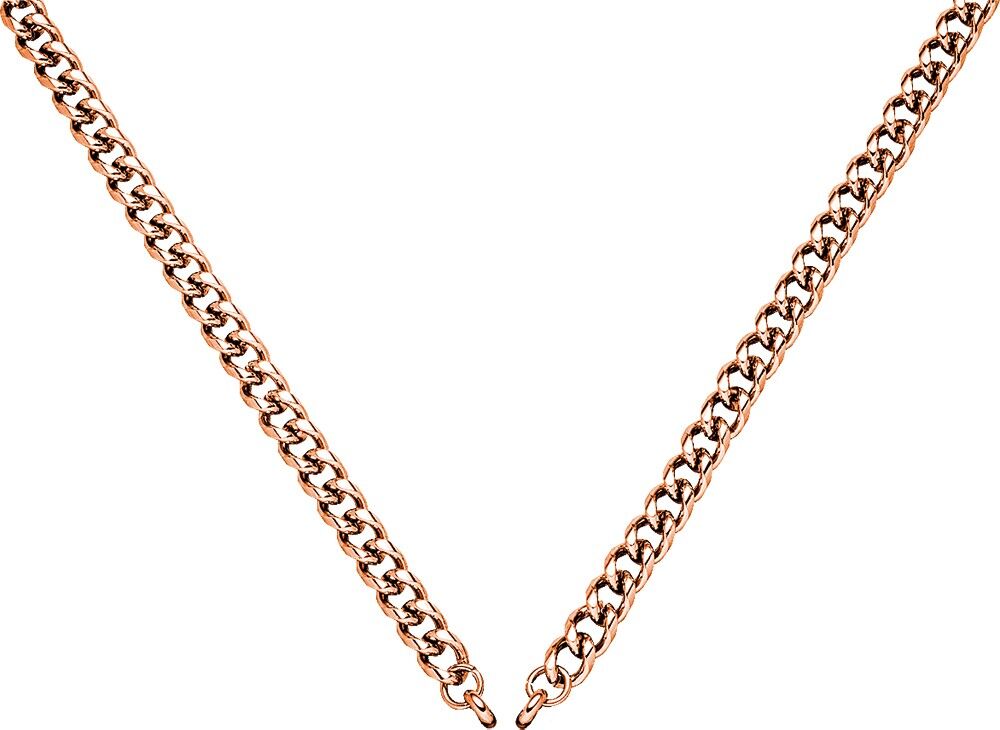Glamor - curb chain 45cm stainless steel - rosé