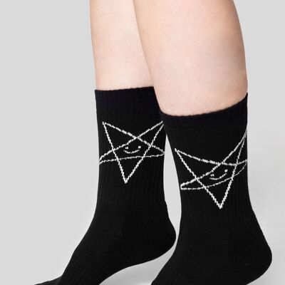 Satan Loves You Crew Socks (Unisex)