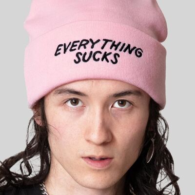 Everything Sucks Beanie (Pink)