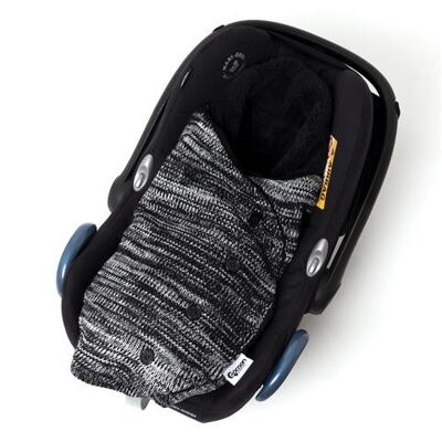 0-6 months Jet Black Cocoon Baby Blanket - Without gift wrap