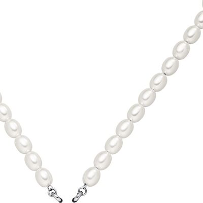 Glamour - collar de perlas 45cm acero inoxidable