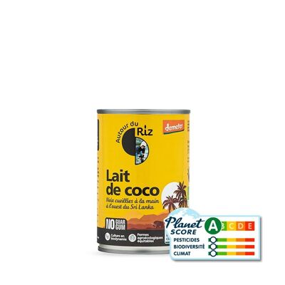 Leche de coco ecológica de comercio justo y Demeter 400 ml