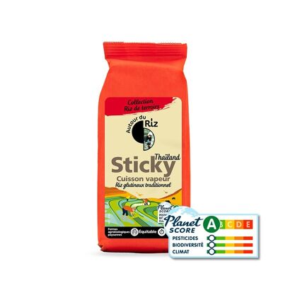 Sticky Rice Cottura a vapore biologica del commercio equo e solidale 500 g