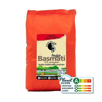 Organic Basmati fair trade semi-complete rice 2 kg