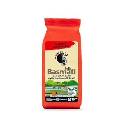 Arroz semicompleto Basmati ecológico de comercio justo 500 g