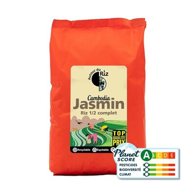 Riz Bio Jasmin demi-complet équitable 2 kg