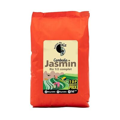 Riz Bio Jasmin demi-complet équitable 2 kg