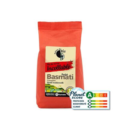 Fair trade parboiled whole grain organic Basmati rice 500 g